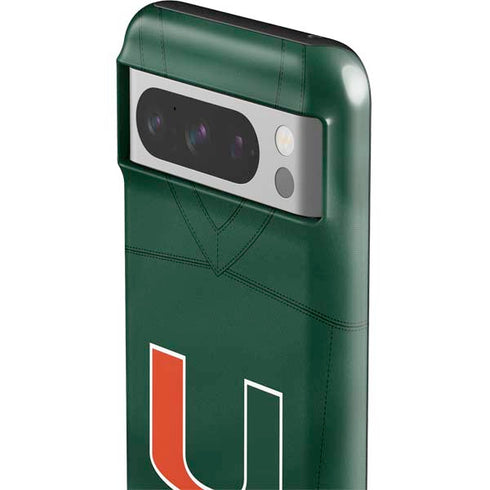 University of Miami Green Jersey Google Pixel 8 Pro Impact Case